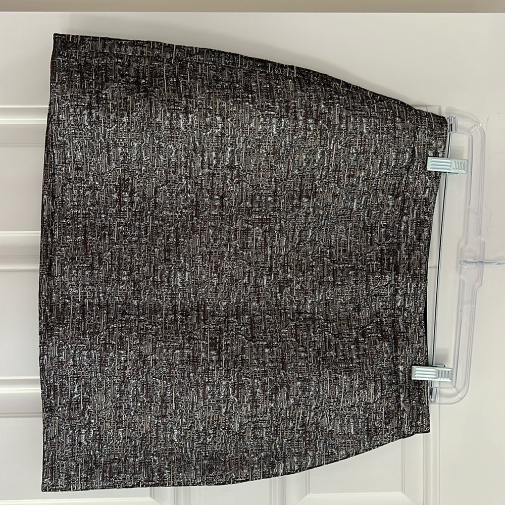 Banana Republic Shimmery Silver Mini Skirt, 8